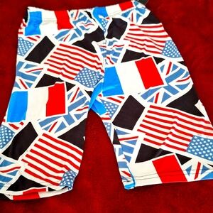 Patriotic ladies spandex shorts